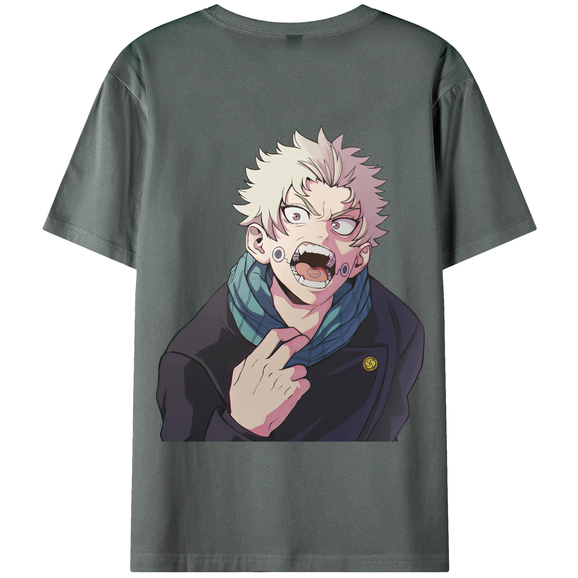 （画像用） 呪術廻戦 Jujutsu Kaisen 綿100％ メンズ半袖Tシャツ（バックプリント） 通気性